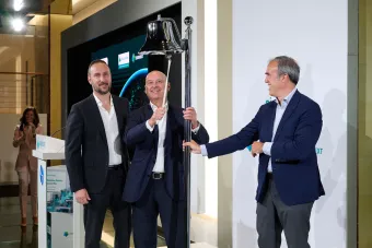 CEO of Giunti Psychometrics Holding  ring opening bell on Euronext Milan