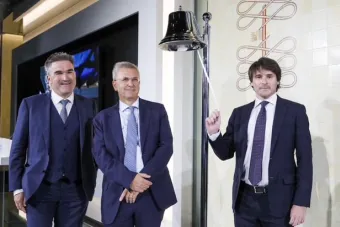 ICOP CEO rings bell to celebrate transfer to Euronext Milan